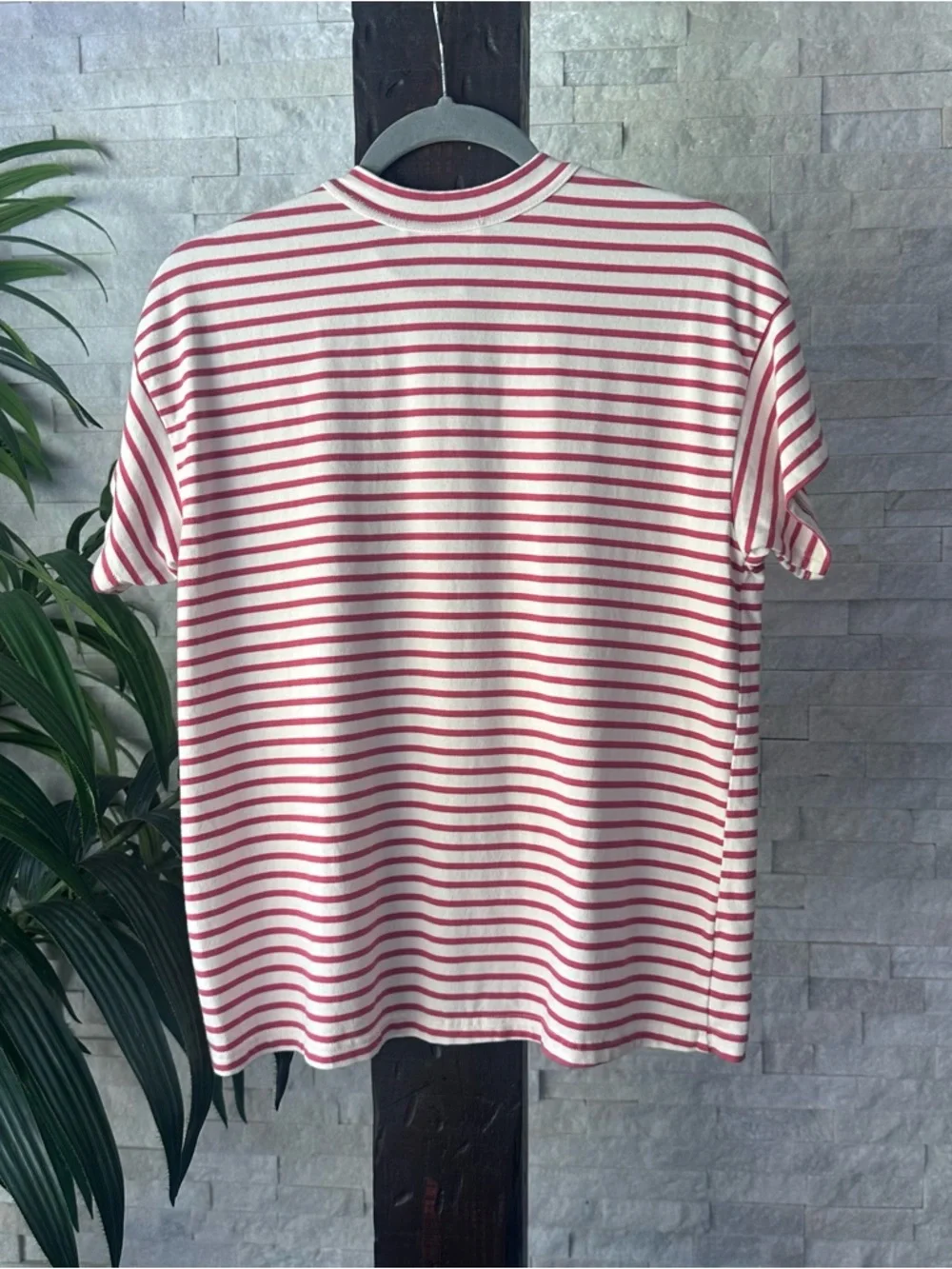 Tuckernuck Pomador Place Orange & White Striped Crewneck Oversizes Blouse XS - Picture 6 of 6